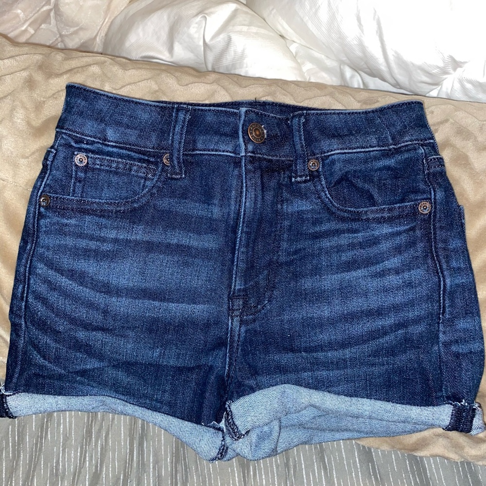 AE short, dark blue jeans color